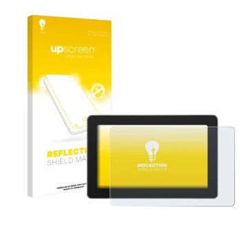 Vorderseite einer Produktverpackung mit dem Markenlogo upscreen. Daneben ist das Gerät SmallHD Indie 5 mit dem zugehörigen Dis