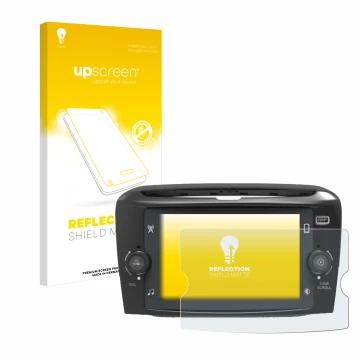 Vorderseite einer Produktverpackung mit dem Markenlogo upscreen. Daneben ist das Gerät Lancia Ypsilon 7