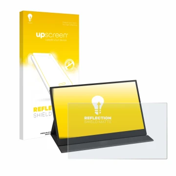 Vorderseite einer Produktverpackung mit dem Markenlogo upscreen. Daneben ist das Gerät Yodoit PTM15 15.6