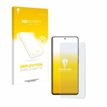 Vorderseite einer Produktverpackung mit dem Markenlogo upscreen. Daneben ist das Gerät ZTE Nubia Z60S Pro mit dem zugehörigen 