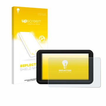 Vorderseite einer Produktverpackung mit dem Markenlogo upscreen. Daneben ist das Gerät Atomos Shinobi 2 mit dem zugehörigen Di