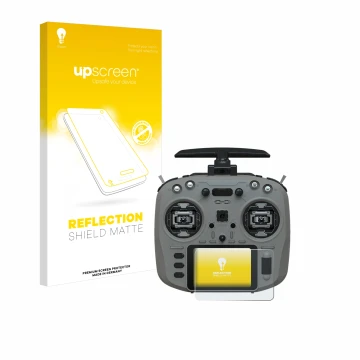 Vorderseite einer Produktverpackung mit dem Markenlogo upscreen. Daneben ist das Gerät Jumper T15 mit dem zugehörigen Displays