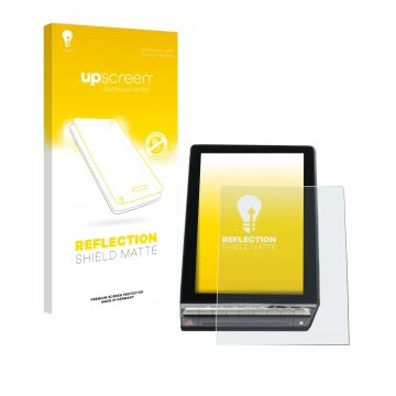Vorderseite einer Produktverpackung mit dem Markenlogo upscreen. Daneben ist das Gerät Renault Capture 2024 10,4