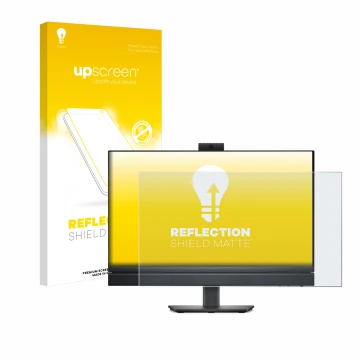 Vorderseite einer Produktverpackung mit dem Markenlogo upscreen. Daneben ist das Gerät Dell OptiPlex 7420 All-in-One mit dem z
