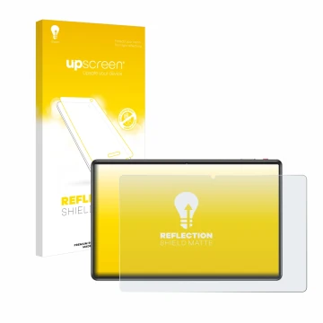 Vorderseite einer Produktverpackung mit dem Markenlogo upscreen. Daneben ist das Gerät Facetel Q7 11