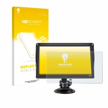 Vorderseite einer Produktverpackung mit dem Markenlogo upscreen. Daneben ist das Gerät Xgody X10 9