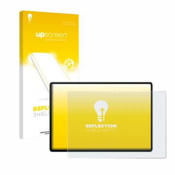 Vorderseite einer Produktverpackung mit dem Markenlogo upscreen. Daneben ist das Gerät Huawei MatePad 12 X 2024 mit dem zugehö