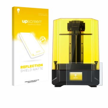 Vorderseite einer Produktverpackung mit dem Markenlogo upscreen. Daneben ist das Gerät Anycubic Photon Mono X2 9,1