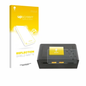 Vorderseite einer Produktverpackung mit dem Markenlogo upscreen. Daneben ist das Gerät Gens Ace IMARS D300 mit dem zugehörigen