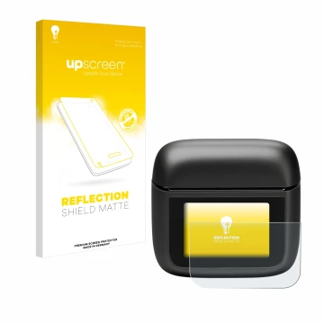 Vorderseite einer Produktverpackung mit dem Markenlogo upscreen. Daneben ist das Gerät JBL Tour Pro 3 mit dem zugehörigen Disp