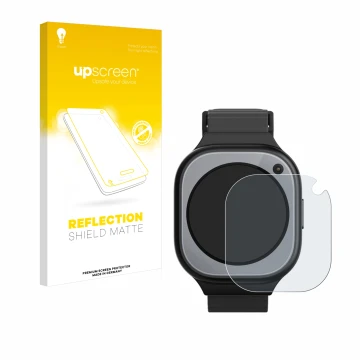 Vorderseite einer Produktverpackung mit dem Markenlogo upscreen. Daneben ist das Gerät Xplora X6Pro mit dem zugehörigen Displa