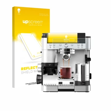 Vorderseite einer Produktverpackung mit dem Markenlogo upscreen. Daneben ist das Gerät Ninja Luxe Cafe Premier ES601EU mit dem