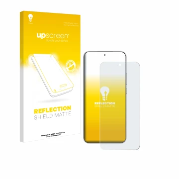 Vorderseite einer Produktverpackung mit dem Markenlogo upscreen. Daneben ist das Gerät Honor Magic 7 mit dem zugehörigen Displ