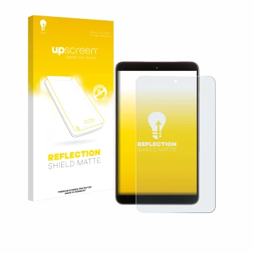 Vorderseite einer Produktverpackung mit dem Markenlogo upscreen. Daneben ist das Gerät Nokia T10 (Hochformat) mit dem zugehöri