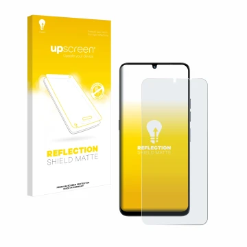 Vorderseite einer Produktverpackung mit dem Markenlogo upscreen. Daneben ist das Gerät Umidigi G9 5G mit dem zugehörigen Displ