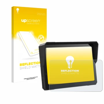 Vorderseite einer Produktverpackung mit dem Markenlogo upscreen. Daneben ist das Gerät Carpuride W702 Pro 7