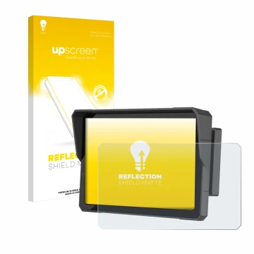 Vorderseite einer Produktverpackung mit dem Markenlogo upscreen. Daneben ist das Gerät Carpuride W702B Pro 7