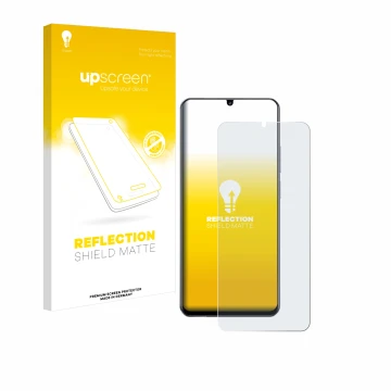 Vorderseite einer Produktverpackung mit dem Markenlogo upscreen. Daneben ist das Gerät realme Note 60 4G mit dem zugehörigen D