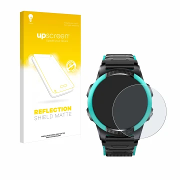 Vorderseite einer Produktverpackung mit dem Markenlogo upscreen. Daneben ist das Gerät SaveFamily Slim 4G mit dem zugehörigen 
