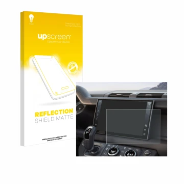 Vorderseite einer Produktverpackung mit dem Markenlogo upscreen. Daneben ist das Gerät Land Rover Defender (2025) 10