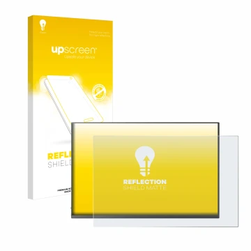 Vorderseite einer Produktverpackung mit dem Markenlogo upscreen. Daneben ist das Gerät Uperfect UGame K118 18