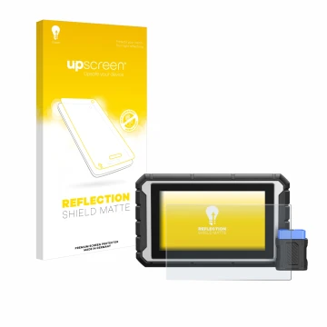 Vorderseite einer Produktverpackung mit dem Markenlogo upscreen. Daneben ist das Gerät ArtiDiag 900BT mit dem zugehörigen Disp