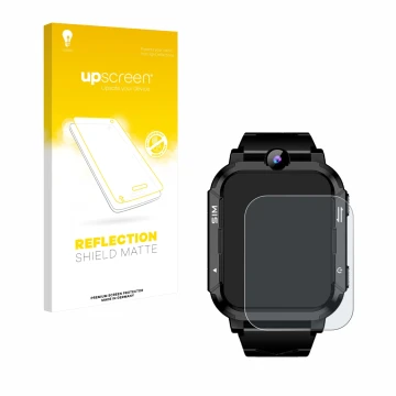Vorderseite einer Produktverpackung mit dem Markenlogo upscreen. Daneben ist das Gerät Blackview Z20 Kids Smartwatch mit dem z