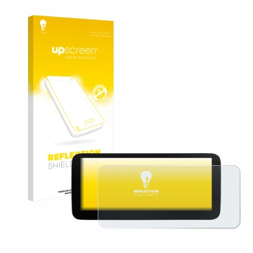 Vorderseite einer Produktverpackung mit dem Markenlogo upscreen. Daneben ist das Gerät Xtrons B0CMTQ48KL 10,25