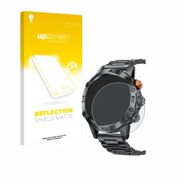 Vorderseite einer Produktverpackung mit dem Markenlogo upscreen. Daneben ist das Gerät DekeFit MT43PRO 1.53