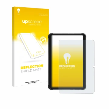 Vorderseite einer Produktverpackung mit dem Markenlogo upscreen. Daneben ist das Gerät Hotwav R8 mit dem zugehörigen Displaysc