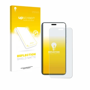 Vorderseite einer Produktverpackung mit dem Markenlogo upscreen. Daneben ist das Gerät Honor Magic 7 RSR Porsche Design mit de