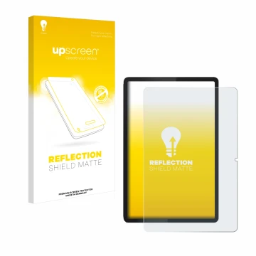 Vorderseite einer Produktverpackung mit dem Markenlogo upscreen. Daneben ist das Gerät Lenovo Tab 2025 10.1