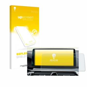 Vorderseite einer Produktverpackung mit dem Markenlogo upscreen. Daneben ist das Gerät BMW Facelift G31 (LCI) (2021) 12.3