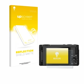 Vorderseite einer Produktverpackung mit dem Markenlogo upscreen. Daneben ist das Gerät Yashica City 200 mit dem zugehörigen Di