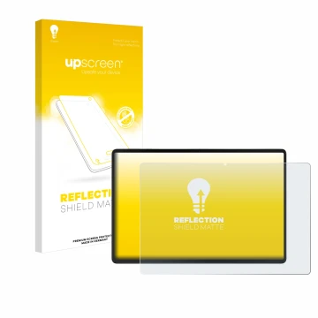 Vorderseite einer Produktverpackung mit dem Markenlogo upscreen. Daneben ist das Gerät Acer Iconia X12 mit dem zugehörigen Dis