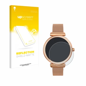 Vorderseite einer Produktverpackung mit dem Markenlogo upscreen. Daneben ist das Gerät NONGAMX Smartwatch 1.27