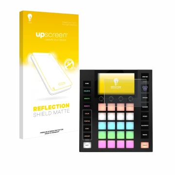 Vorderseite einer Produktverpackung mit dem Markenlogo upscreen. Daneben ist das Gerät Wolfmix W1 MK2 mit dem zugehörigen Disp