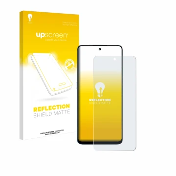Vorderseite einer Produktverpackung mit dem Markenlogo upscreen. Daneben ist das Gerät Umidigi Note 100 5G mit dem zugehörigen