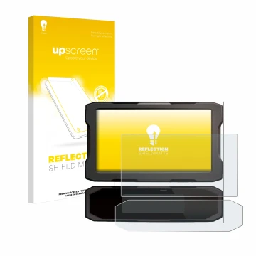 Vorderseite einer Produktverpackung mit dem Markenlogo upscreen. Daneben ist das Gerät Honda NT 1100 2021 mit dem zugehörigen 