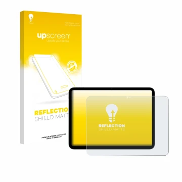 Vorderseite einer Produktverpackung mit dem Markenlogo upscreen. Daneben ist das Gerät Apple iPad A16 11