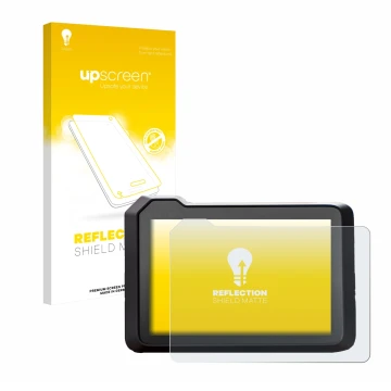 Vorderseite einer Produktverpackung mit dem Markenlogo upscreen. Daneben ist das Gerät KTM 1390 Super Duke R 2025 5