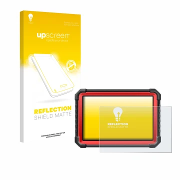 Vorderseite einer Produktverpackung mit dem Markenlogo upscreen. Daneben ist das Gerät Launch X-431 PRO3S+ V5.0 mit dem zugehö