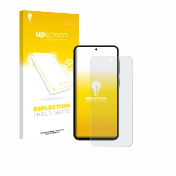 Vorderseite einer Produktverpackung mit dem Markenlogo upscreen. Daneben ist das Gerät Samsung Galaxy A36 5G Enterprise Editio