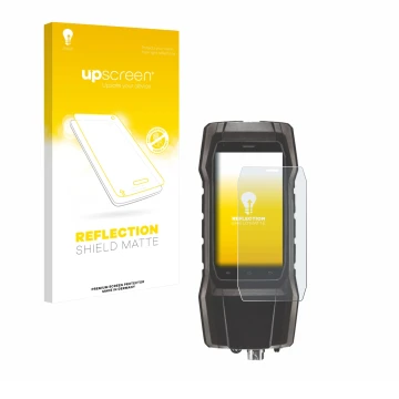 Vorderseite einer Produktverpackung mit dem Markenlogo upscreen. Daneben ist das Gerät Testo 300 mit dem zugehörigen Displaysc