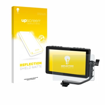 Vorderseite einer Produktverpackung mit dem Markenlogo upscreen. Daneben ist das Gerät Feelworld F5 PROX 5,5