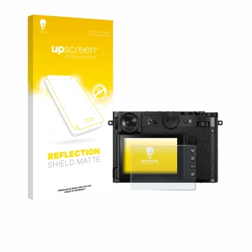 Vorderseite einer Produktverpackung mit dem Markenlogo upscreen. Daneben ist das Gerät Fujifilm GFX 100RF mit dem zugehörigen 