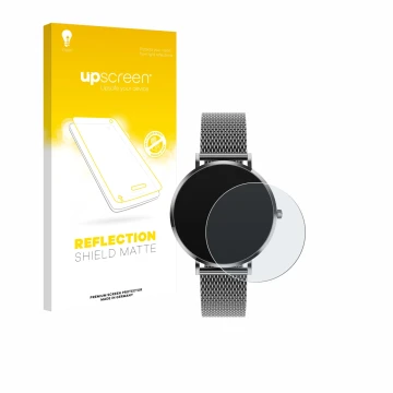 Vorderseite einer Produktverpackung mit dem Markenlogo upscreen. Daneben ist das Gerät Pireware Amory 5 mit dem zugehörigen Di