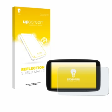 Vorderseite einer Produktverpackung mit dem Markenlogo upscreen. Daneben ist das Gerät TomTom Go Navigator 6 (2. Generation) m