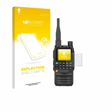 Vorderseite einer Produktverpackung mit dem Markenlogo upscreen. Daneben ist das Gerät Tidradio TD-H3 mit dem zugehörigen Disp