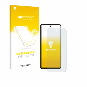 Vorderseite einer Produktverpackung mit dem Markenlogo upscreen. Daneben ist das Gerät TCL 60R 5G mit dem zugehörigen Displays